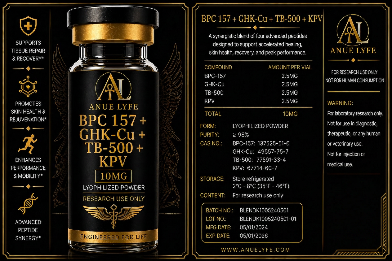 KLOW research peptide product visual