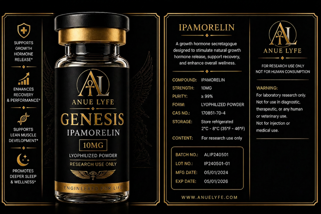 Ipamorelin research peptide product visual