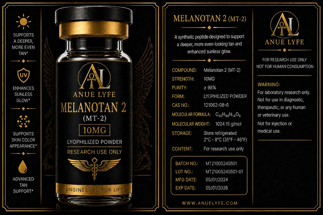 Melanotan 2 research peptide product visual